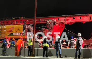 Cae obrero de grúa en las obras del Metro en Monterrey