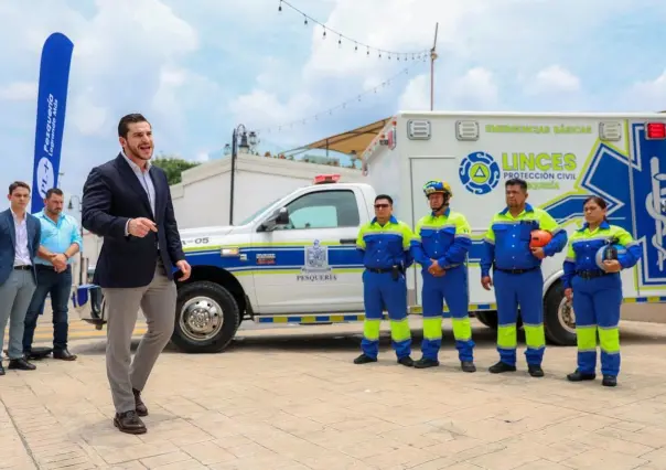 Recibe municipio de Pesquería una barredora y ambulancia para Protección Civil