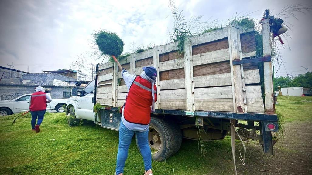 Supervisa alcalde de Juárez trabajos de limpieza en áreas verdes del municipio