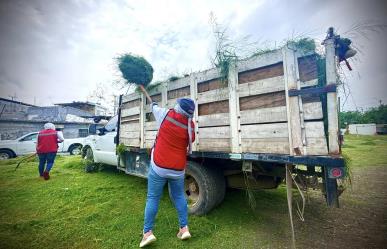 Supervisa alcalde de Juárez trabajos de limpieza en áreas verdes del municipio