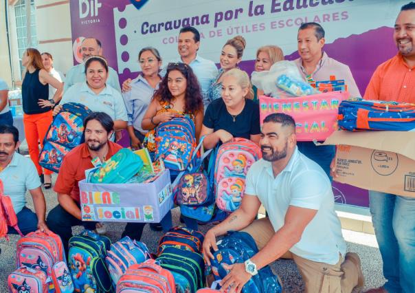 Exitosa colecta de útiles escolares del DIF Victoria