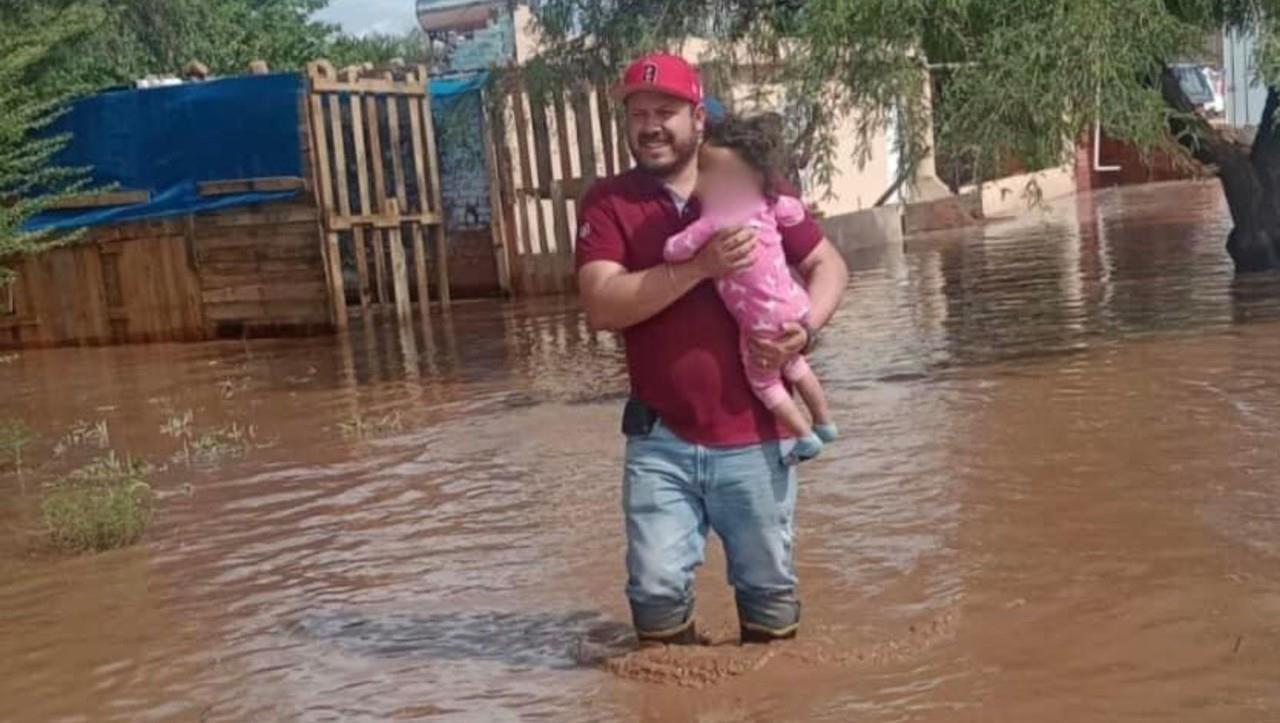 Guadalupe Victoria bajo el agua. Foto: Gobierno Municipal de Guadalupe Victoria.