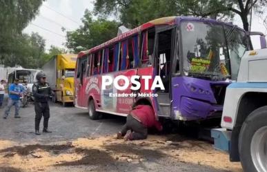 Accidente de autobús en la México-Querétaro deja 13 lesionados