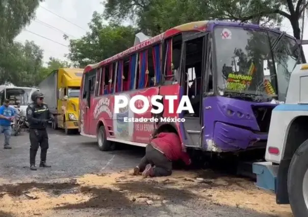 Accidente de autobús en la México-Querétaro deja 13 lesionados