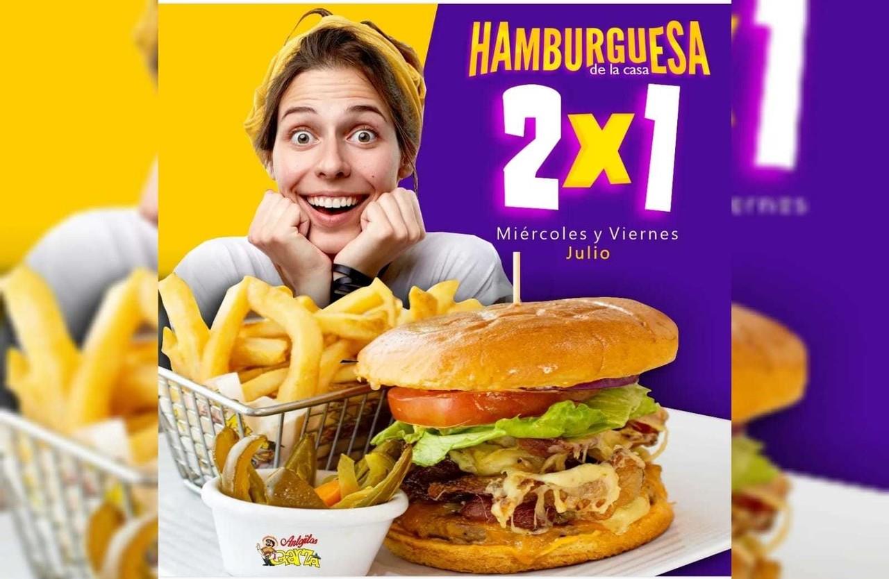 No te pierdas esta oportunidad de disfrutar de las mejores hamburguesas de la Ciudad a un precio increíble. Foto: Antojitos Garza.