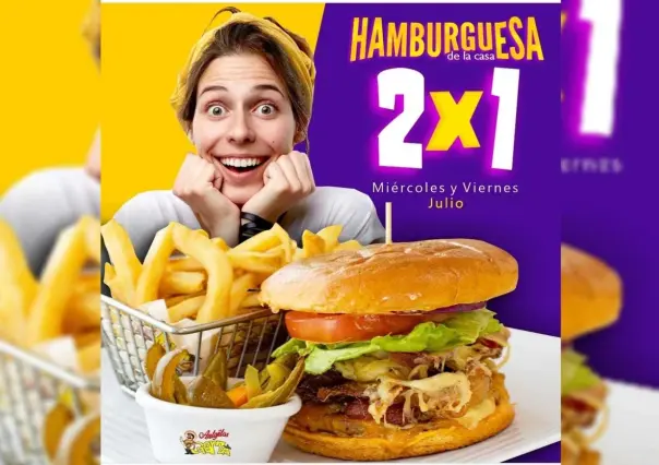 Hamburguesas 2x1 en Antojitos Garza en Julio ¡descubre la promo!