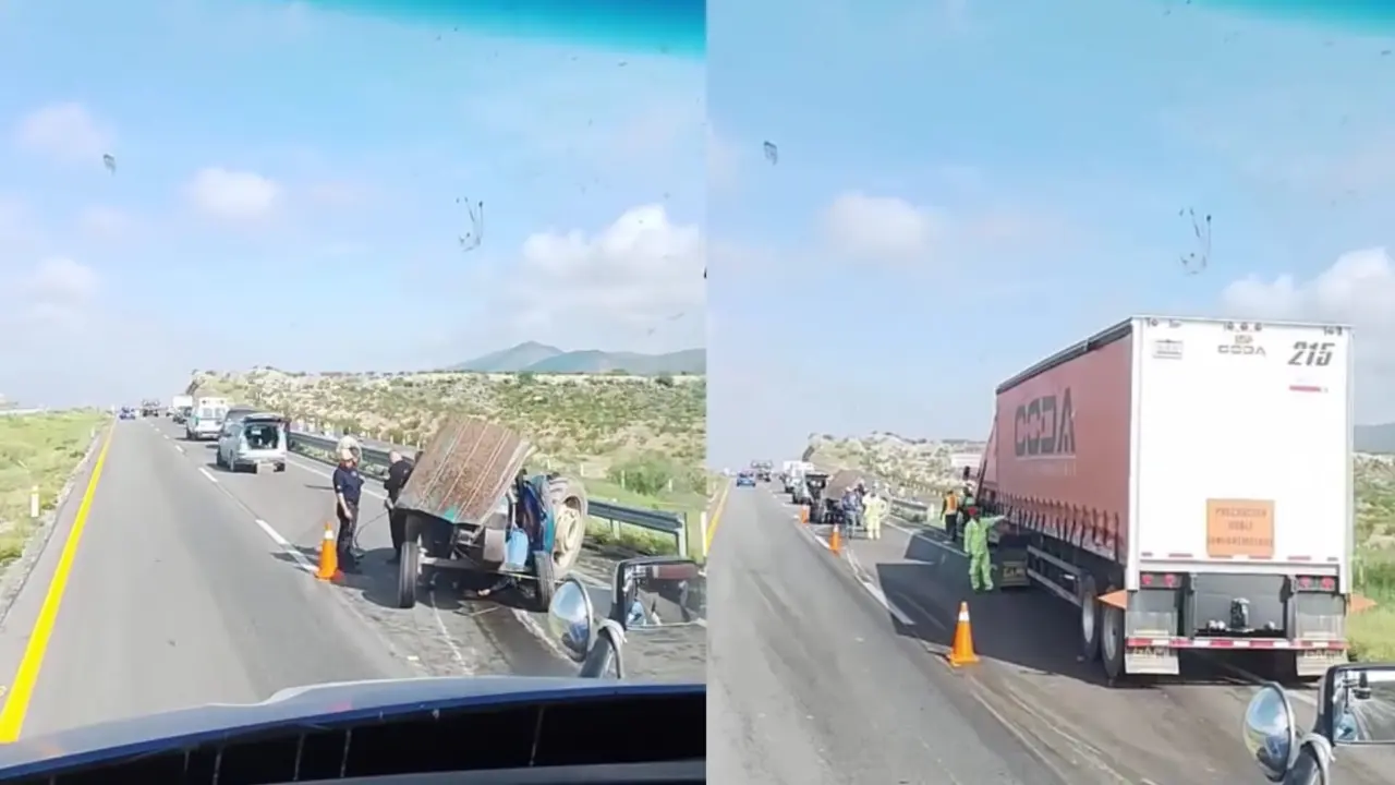 Accidente sobre la autopista de cobro Saltillo - Torreón / Foto: Redes Sociales