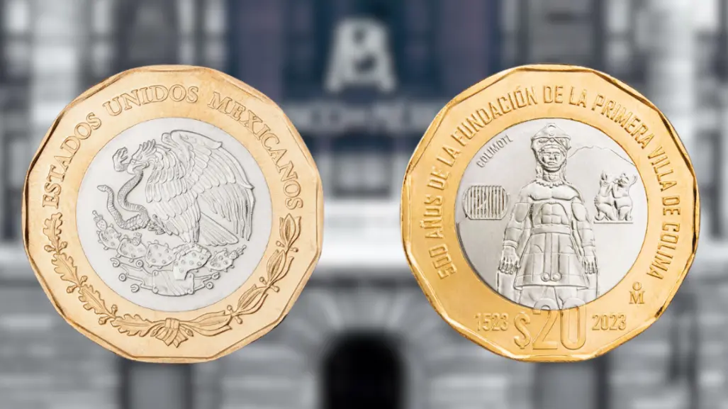 Banxico lanza moneda de 20 pesos por aniversario de Colima