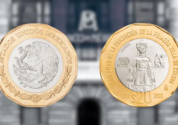 Banxico lanza moneda de 20 pesos por aniversario de Colima