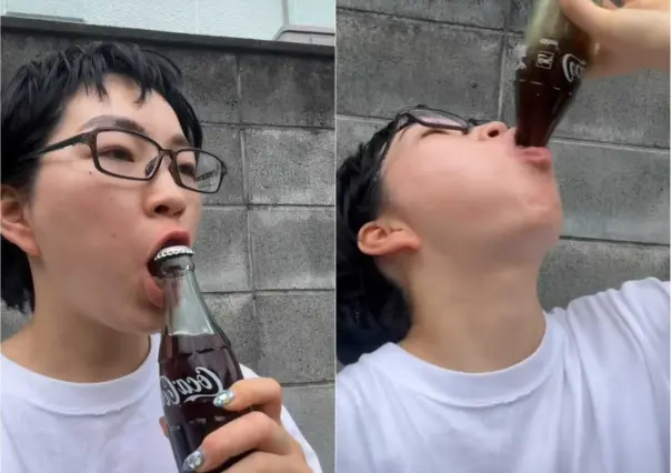 ¡Si no es Soju! Joven intenta tomar coca de forma japonesa (VIDEO)