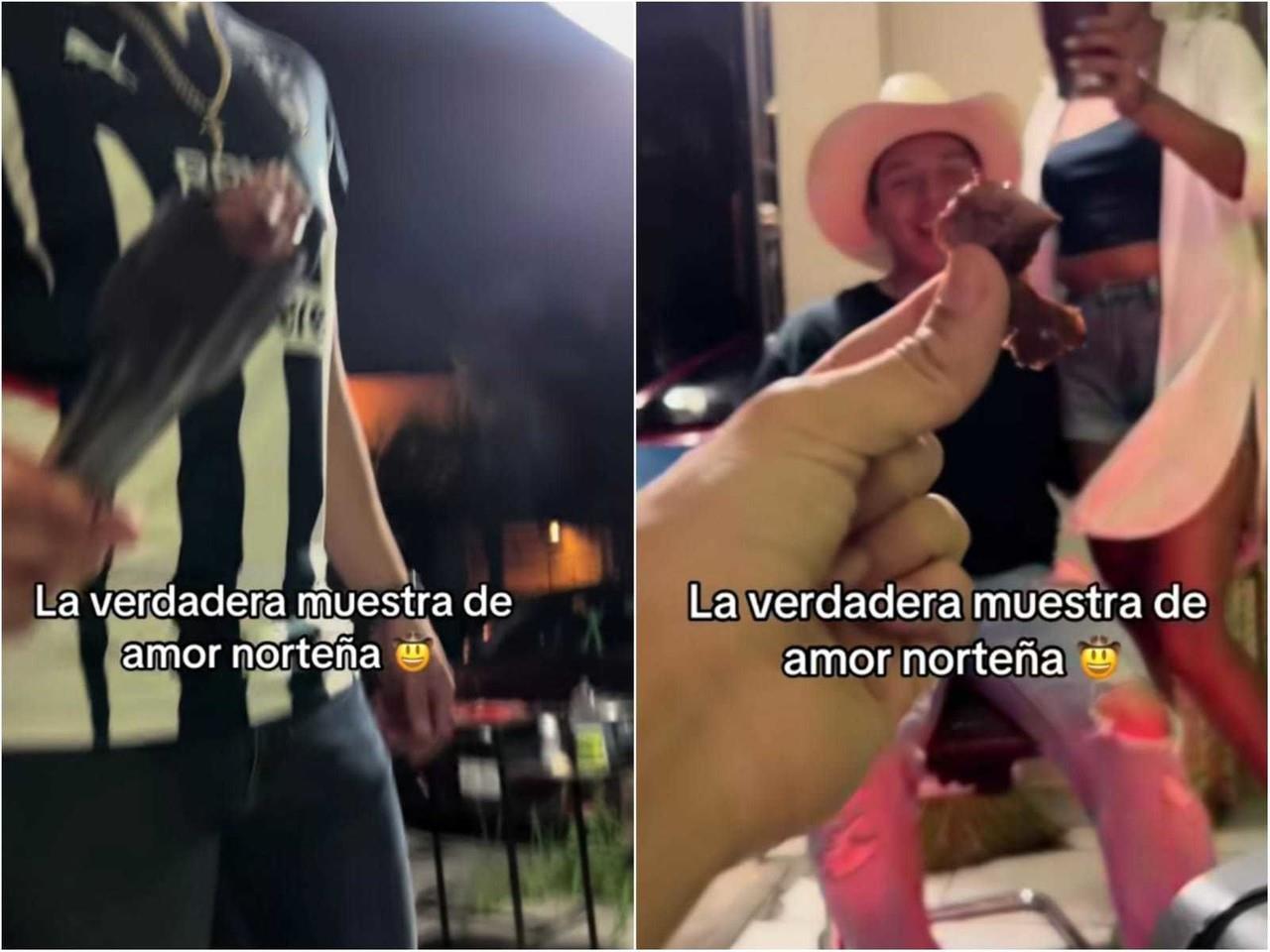 Las parejas de Nuevo León han reaccionado positivamente al video, indicando que este tipo de acciones son una verdadera muestra de amor. Foto: Tiktok.