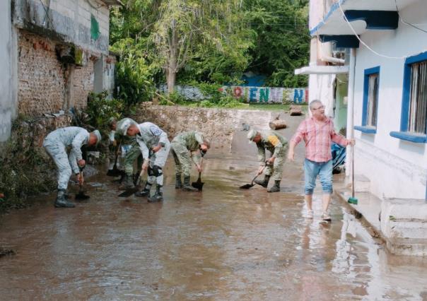 Activan plan Sedena y GN para apoyar tras desbordamiento de río Chalma