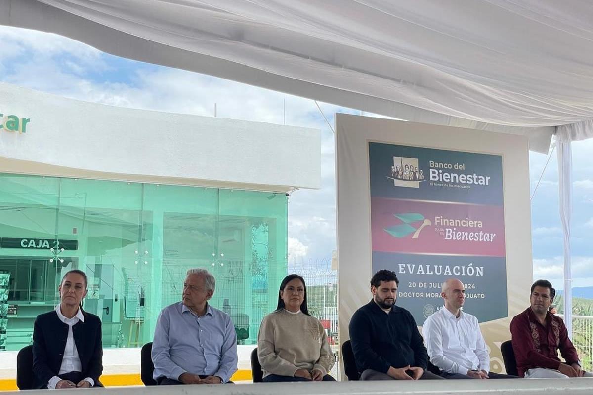 Claudia Sheinbaum y Andrés Manuel López Obrador en Guanajuato, Foto: Especial