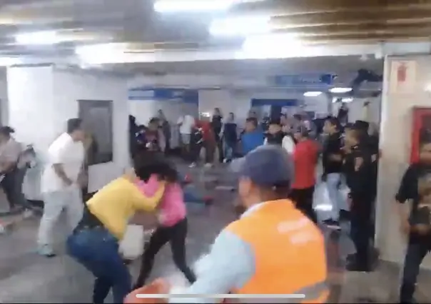 VIDEO: Se reportó batalla campal en las instalaciones del Metro Hidalgo