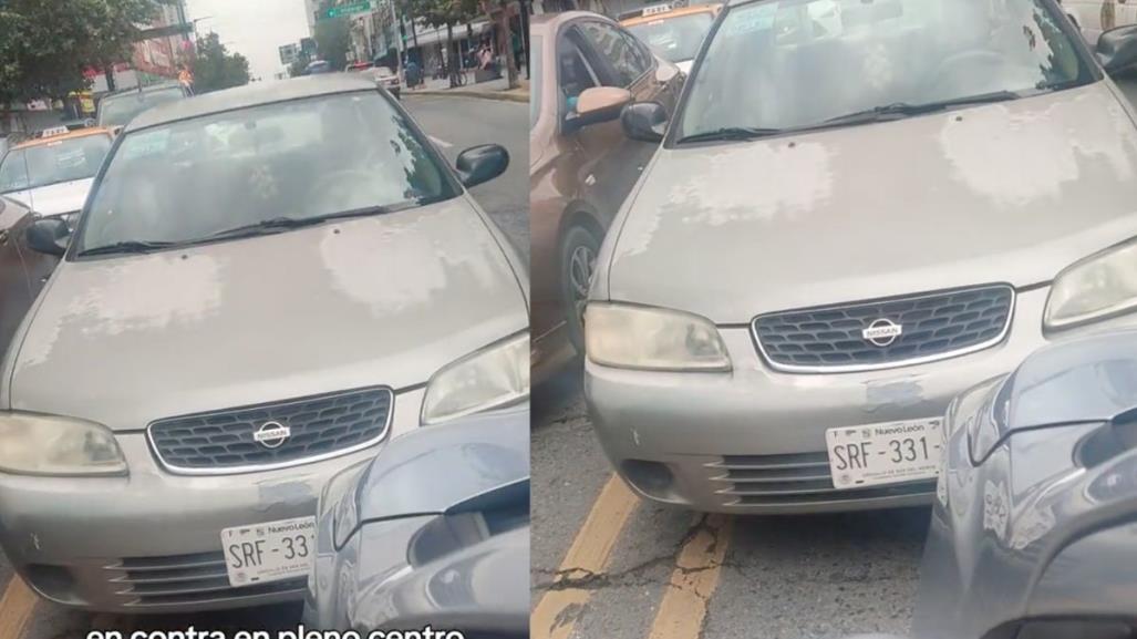 Conductor invade carril para evitar fila, lo exhiben en TikTok (VIDEO)