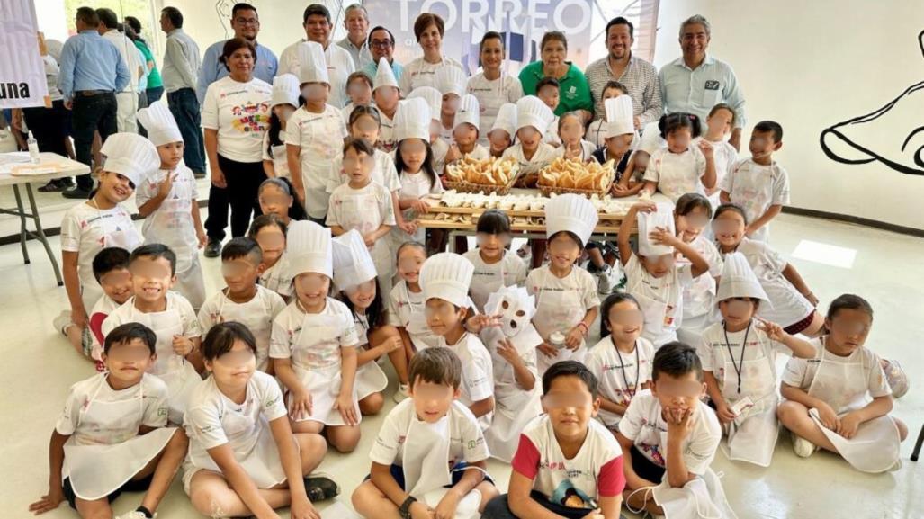 ¡Se vuelven panaderos por un día! Pequeños elaboran pan francés en Torreón