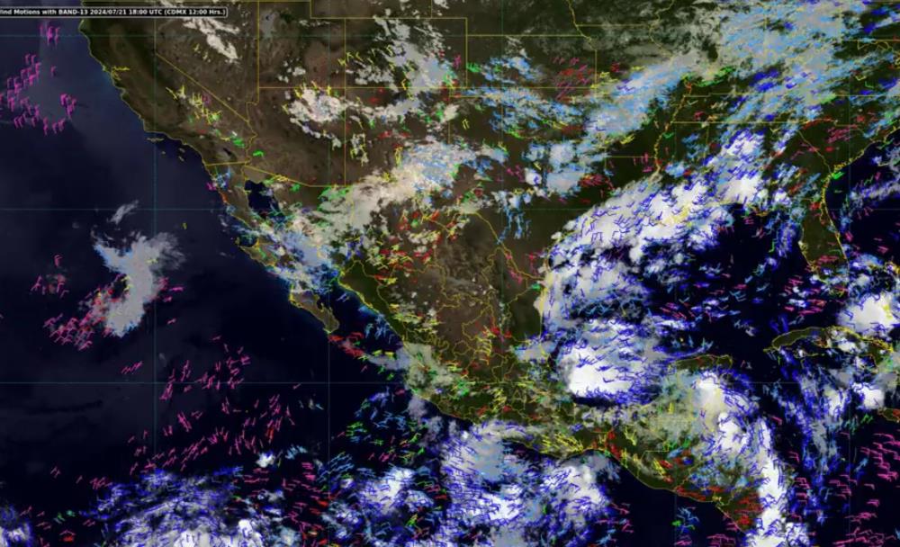 Pronostican lluvias intensas para 11 entidades de México. Imagen: Conagua