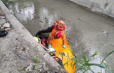 Mujer lesionada tras caer en Arroyo Seco de Monterrey