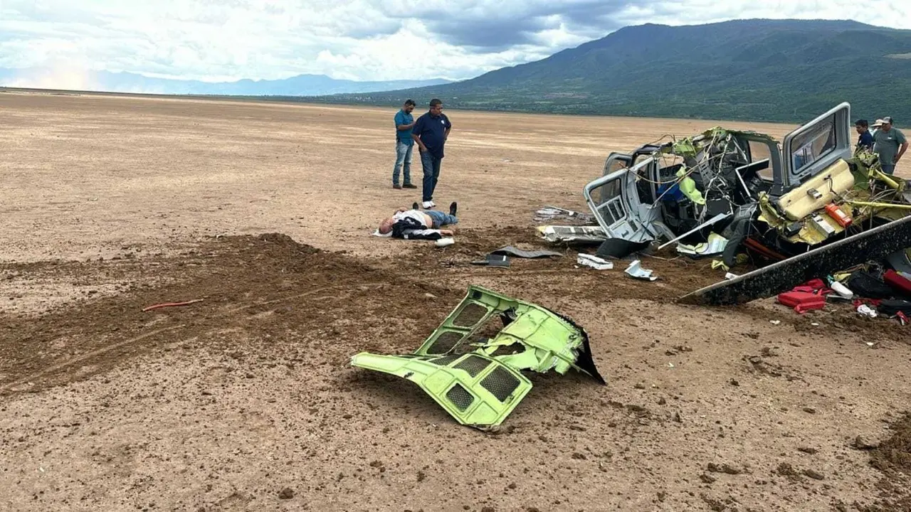 Una presunta falla mecánica habría sido la causa de que el helicóptero cayera, apenas a 14 minutos de haber despegado. Foto: Especial