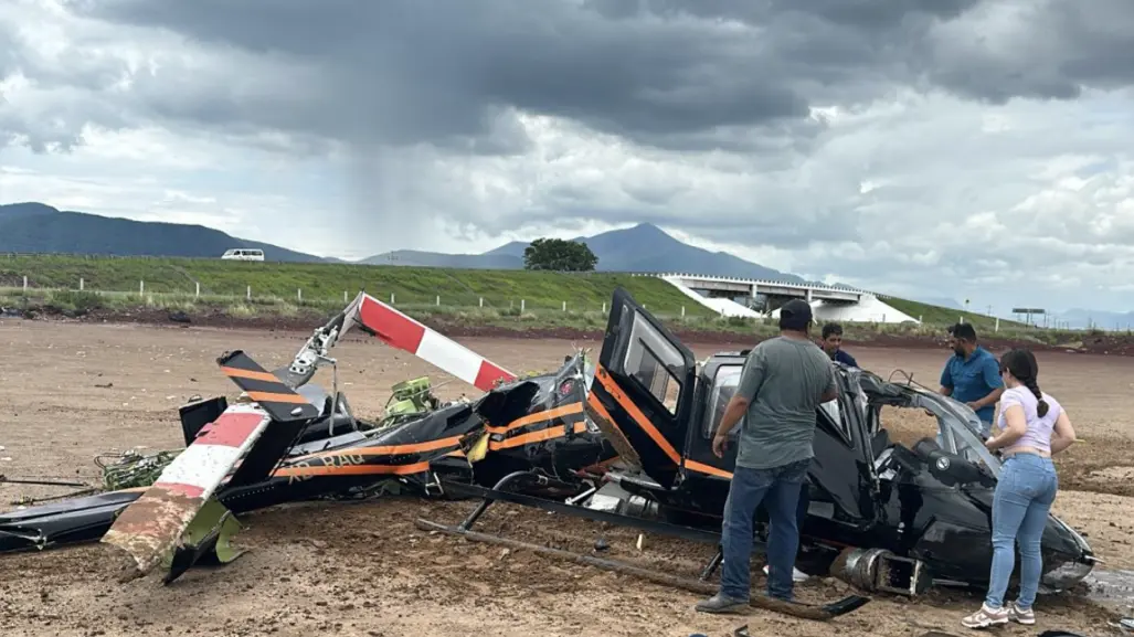 ¡Vivos de milagro! No hay heridos tras desplome de helicóptero en Guadalajara