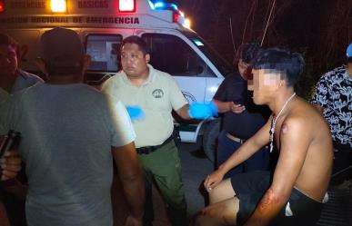 Ciclista es lesionado tras chocar contra una moto en la vía Cacalchén - Bokobá