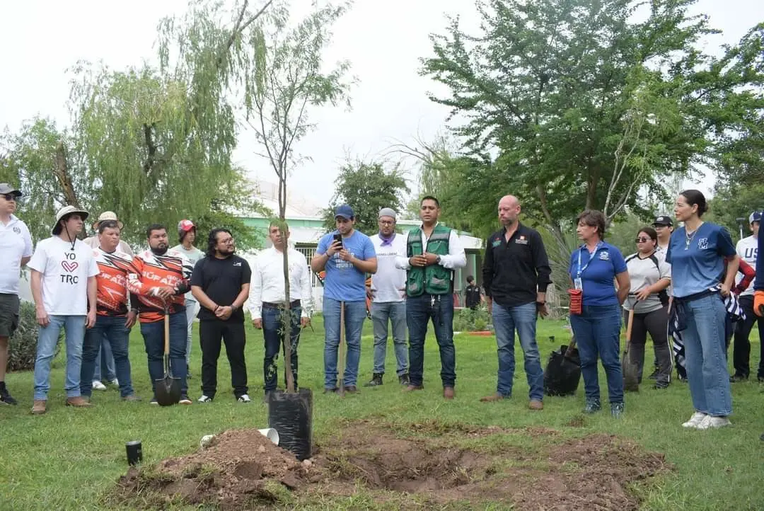 Se realizó reforestación en el Bosque Urbano de Torreón. (Fotografía: Gobierno de Torreón)