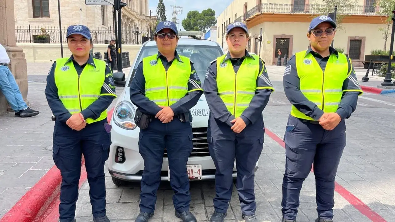 Elementos de la Policía Turística de Saltillo. (Fotografía: Claudia Almaraz)