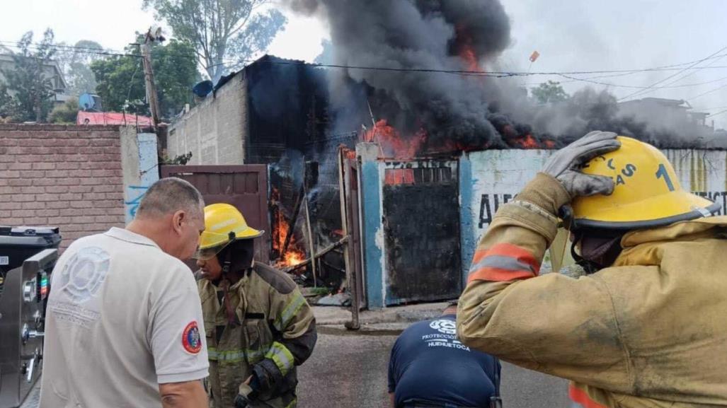 Se quema casa en Huehuetoca