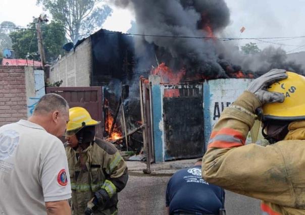 Se quema casa en Huehuetoca