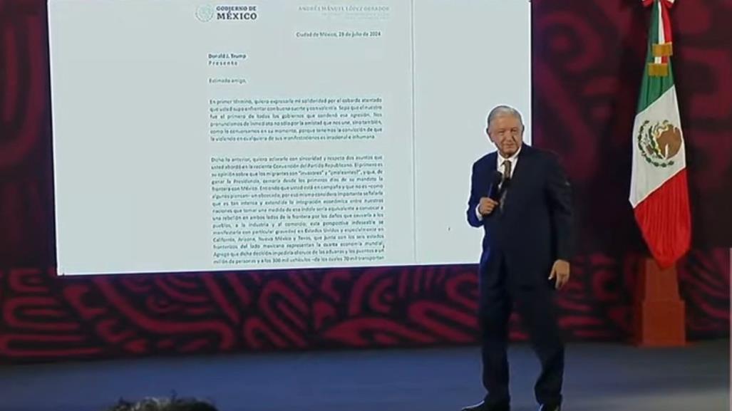 Esta es la carta que envió AMLO a Trump tras atentado