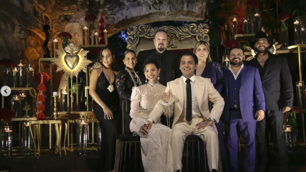 Pepe Aguilar felicita a Christian Nodal y Ángela por su boda