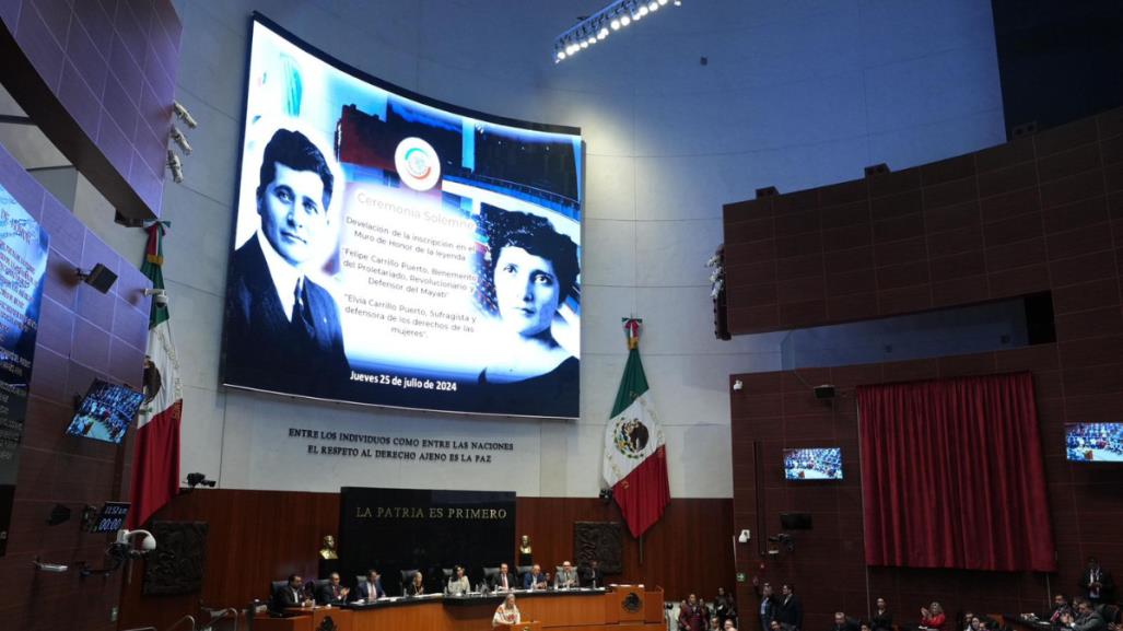 Joaquín Diaz Mena reconoce en el Senado labor de Elvia y Felipe Carrillo Puerto