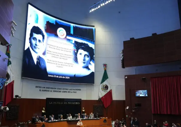 Joaquín Diaz Mena reconoce en el Senado labor de Elvia y Felipe Carrillo Puerto