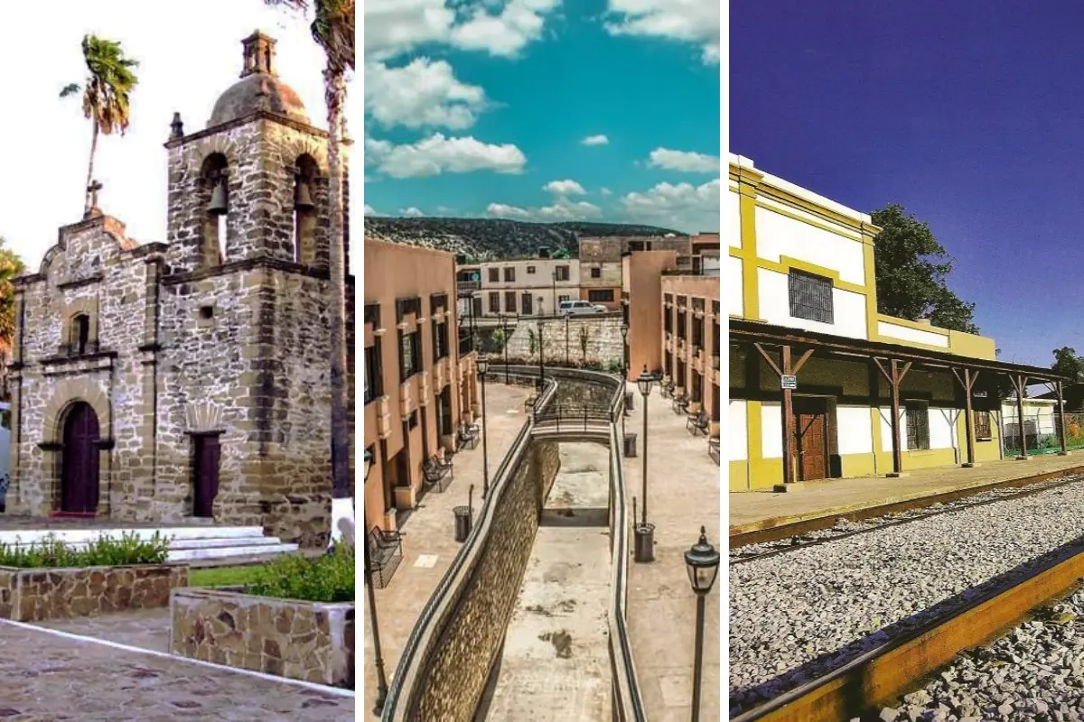 Capilla de San Juan Bautista en Mier; paseo Arroyo Loco en Tula; y Estación del Ferrocarril en Victoria.