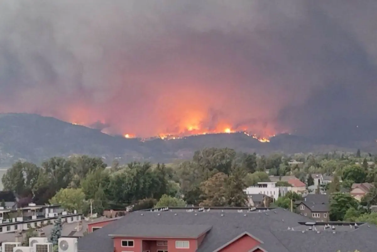 El incendio en las montañas de Jasper, Canadá. Foto: El Nuevo Diario.