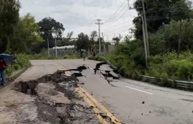 Rutas alternativas por colapso en carretera de Tenancingo