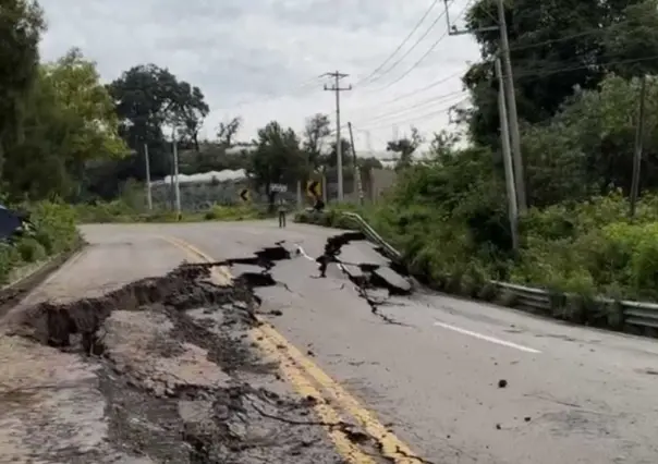 Rutas alternativas por colapso en carretera de Tenancingo