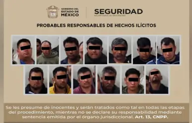 Detienen a 13 presuntos integrantes de banda de robo de transporte en Huehuetoca