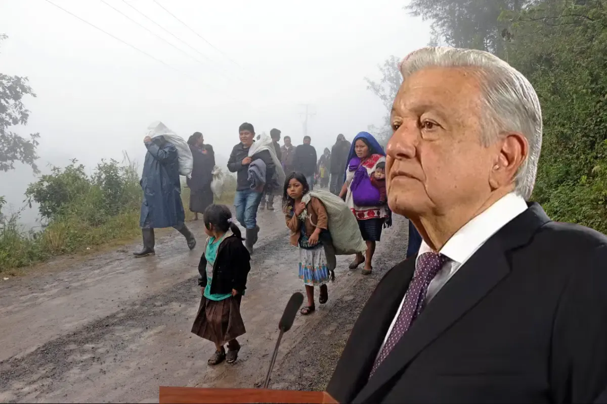 Personas desplazadas de Chiapas, Andrés Manuel López Obrador. Foto: Captura de pantalla