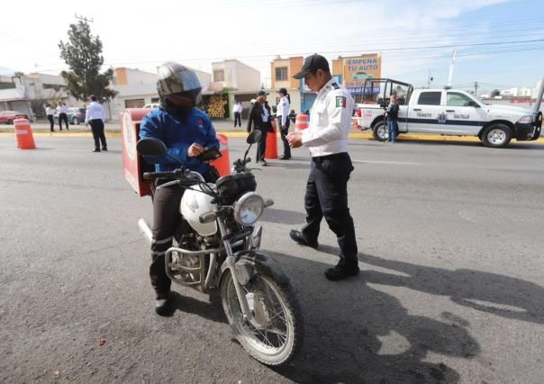 Retiran 100 motocicletas de circulación en Saltillo en operativos