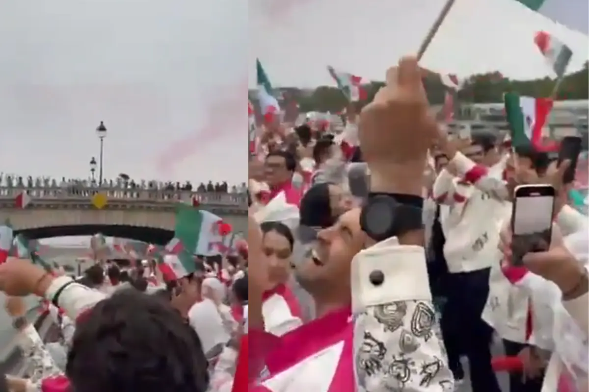 Delegación Mexicana canta Cielito Lindo. Foto: SS de @CONADE