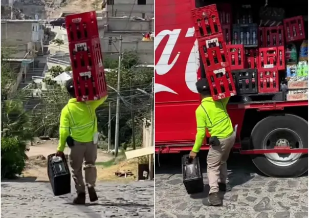 Trabajador de Coca Cola se vuelve tendencia por su destreza en redes sociales