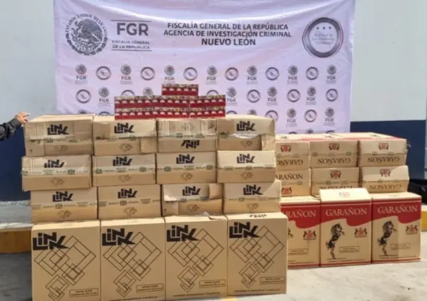 Aseguran FGR en Nuevo León más de 590 mil cigarros ilegales