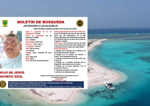 Misterioso caso en Progreso: Buscan a hombre desaparecido en Arrecife Alacranes