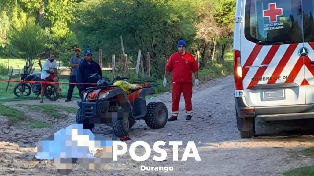 Adulto mayor muere al caer de una cuatrimoto en Nombre de Dios