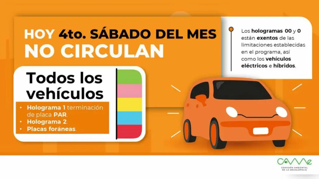 Hoy No Circula sábado 27 de julio, te recordamos qué vehículos se quedan en casa