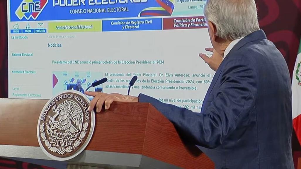 Reacciones de AMLO a las elecciones en Venezuela