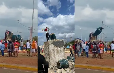 Continúan las protestas en Venezuela: Derriban estatua de Chávez en Falcón