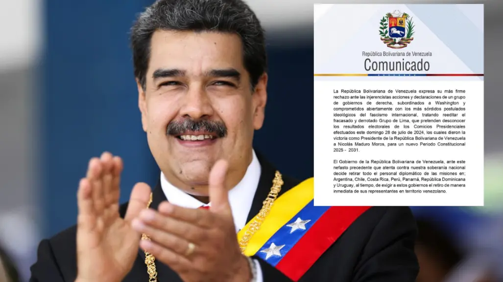 Venezuela retira personal diplomático en 7 países tras controversia electoral