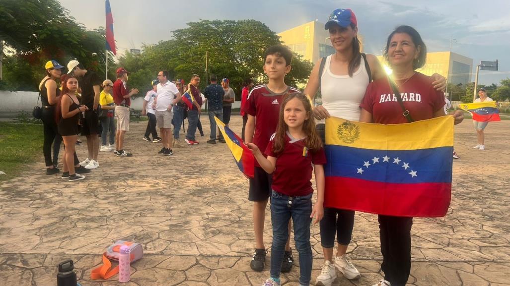 Venezolanos en Mérida celebraron a su país ante el proceso electoral